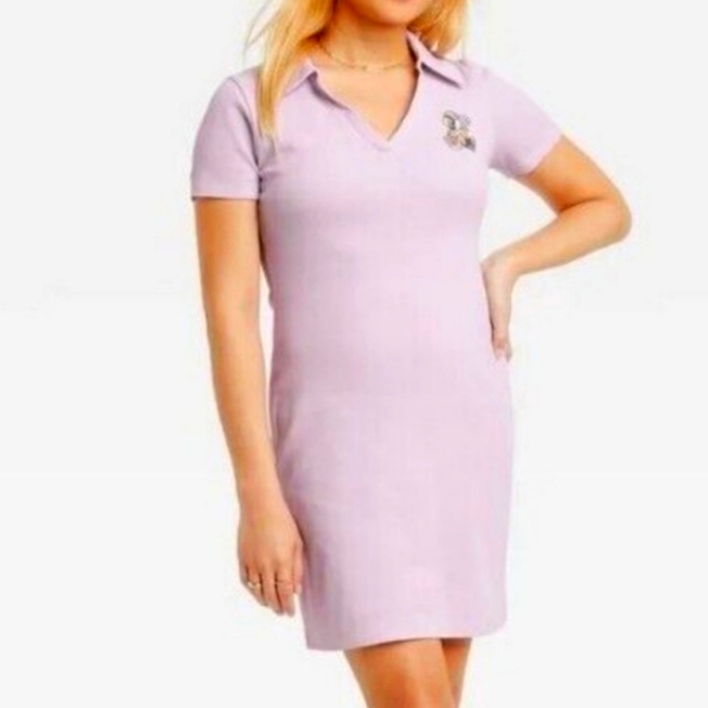 Looney Tunes Embroidery Bunny Lola Short Sleeve Polo Dress
